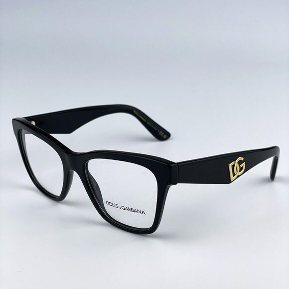 NEW D&G DG3374 501 Black Square Women Eyeglasses